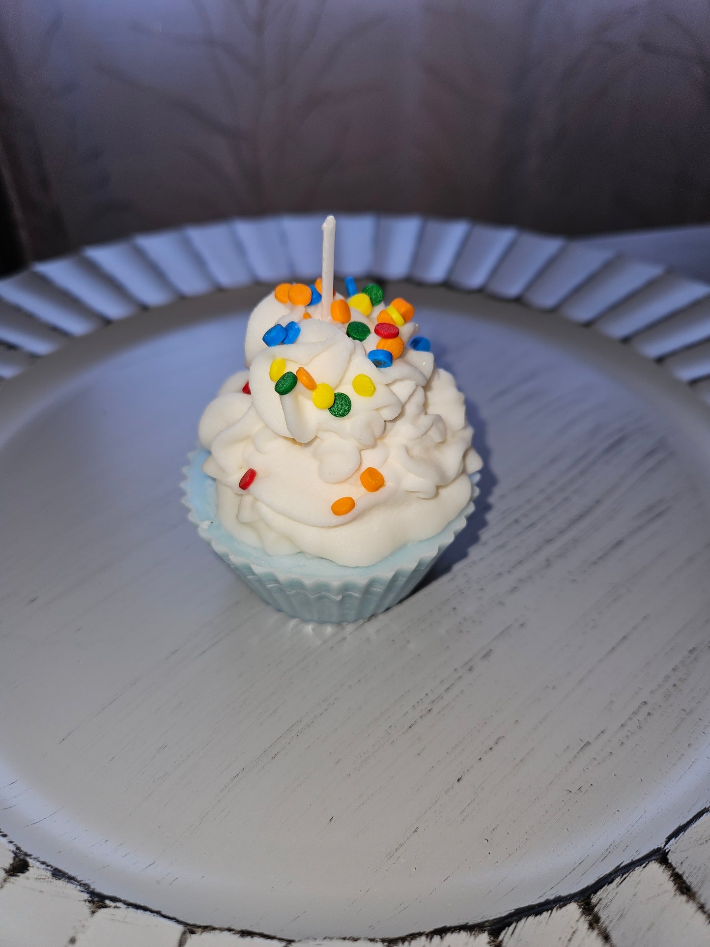 Unscented natural Soy cupcake candle